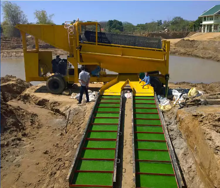 Портативний мобільний візок для промивання золота